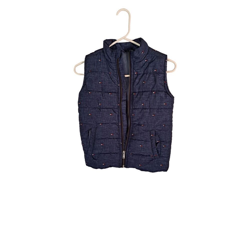 TOMMY HILFIGER Blue Zip Down Puffer Sleeveless Vest size 7